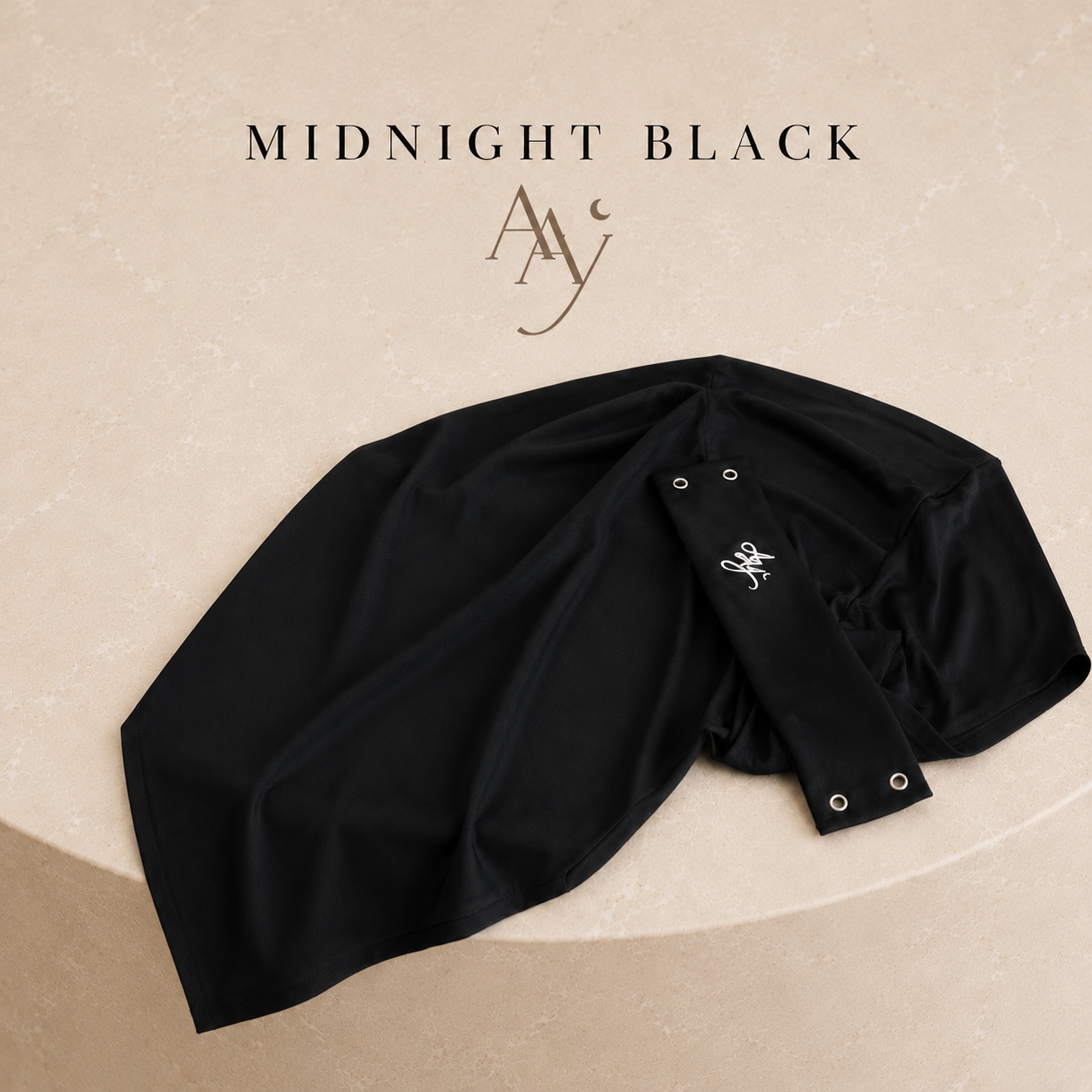 AAY Ease Signature Instant Hijab - Midnight Black